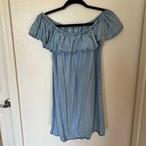 Denim Off The Shoulder Dress